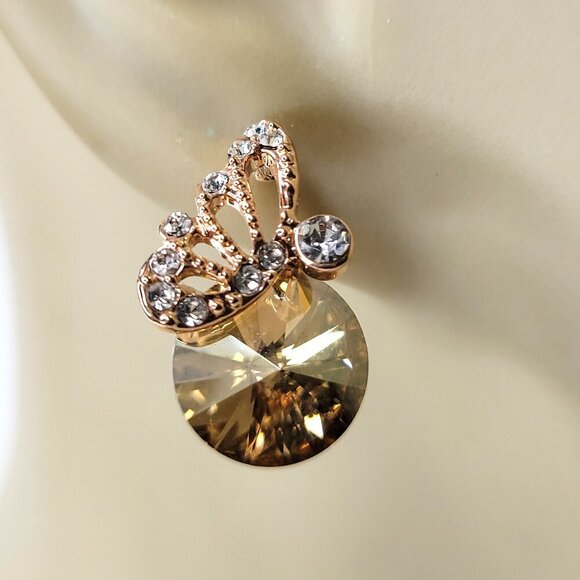 Butterfly Crystal Small Earrings - Picture 3 of 7